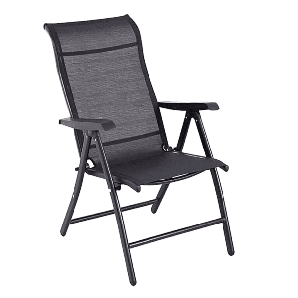 Black Steel Foldable Recliner Chair | New & Improved